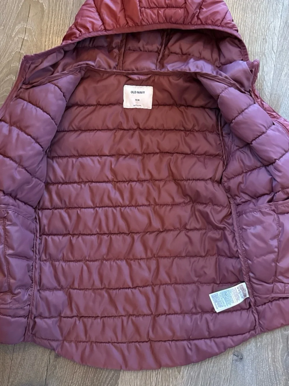 Old Navy Girls' Hooded Puffer Jacket - Mauve Pink